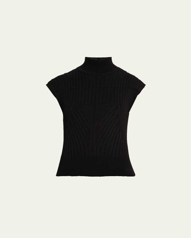Turtleneck Contour Rib Top